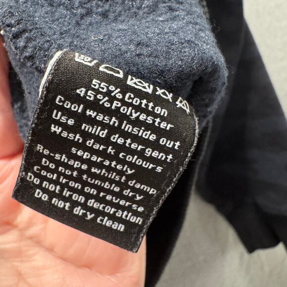 Alphalete Hoodie Mens Medium Black Blue Camo Pullover Logo Front Sweatshirt - Picture 6 of 7